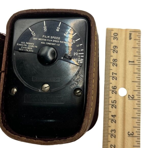 Vtg Weston Master II Exposure Meter Model 853 With Leather Case 58e - Picture 4 of 6